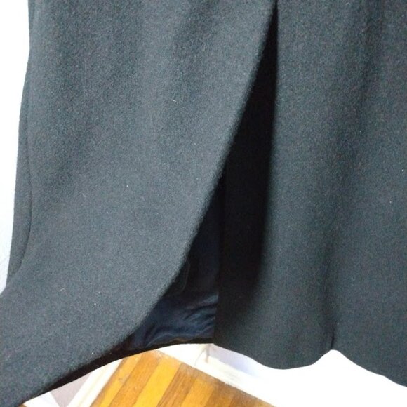 Men's Big & Tall 100% Wool Overcoat Black 2XLT/52L Czechoslovakian Heavyweight - Picture 10 of 16